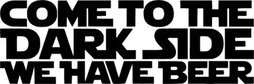 Star Wars Come to The Dark Side Sticker (Oto-Motor-Laptop-Duvar-Dekor) 20 x 6 cm