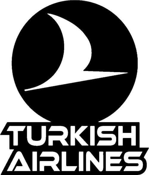 Turkısh Airlines Logo Sticker (Oto-Motor-Laptop-Duvar-Dekor) 10 x 11 cm