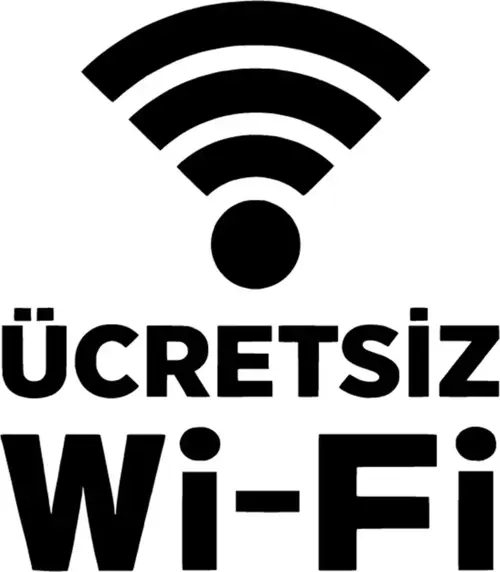 Ücretsiz Wifi Sticker (Oto-Motor-Laptop-Duvar-Dekor) 10 x 11 cm