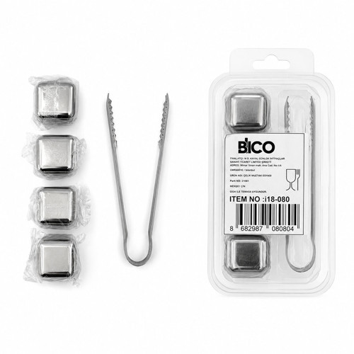 5PCS = 4 KÜP - MAŞA KÜP ŞEKLİ METAL BUZLUK
