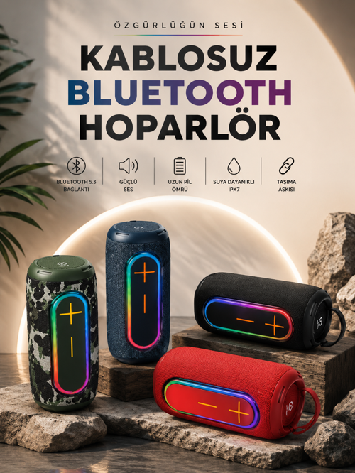 Kablosuz Bluetooth Hoparlör Taşınabilir CZFLİP6MAX1-1