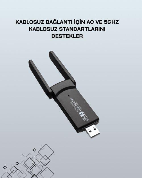 USB WiFi Adaptör – 1200 Mbps Hız CZZZWİFİADAPTÖR-6
