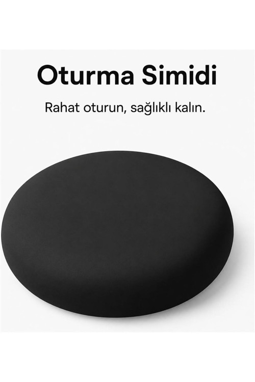 Ortopedik Oturma Simidi Minderi Yuvarlak Ergonomik Oturma Yastığı Siyah