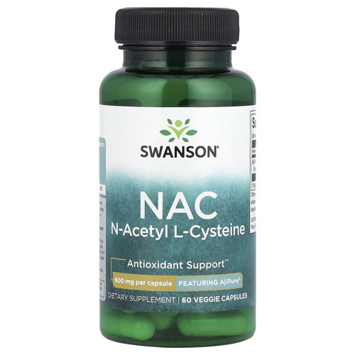 Swanson Vitamins, NAC, 600 mg, 60 Veggie Capsules