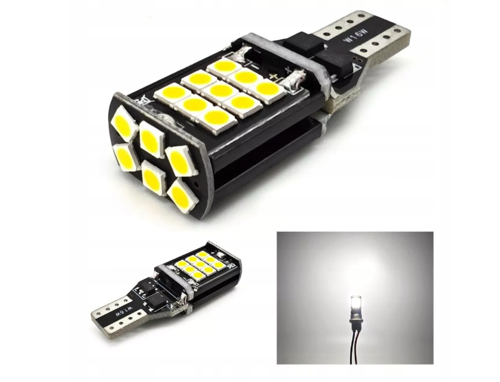 W16W T15 Dipsiz Park LED Işık 12-24V CANBUS 1200lm 24 Led Beyaz