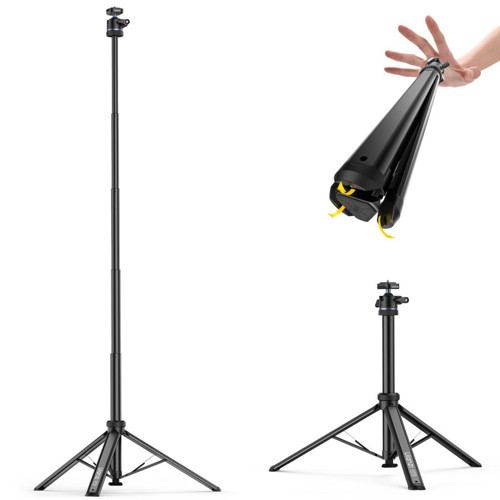 MT93 160cm Otomatik Açılır Uka Ball Head Quick Release Alüminyum Tripod - T202