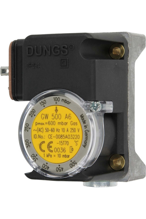 GW500A6 Presostat 100…500MBAR Ac 50-60Hz 10A 250V