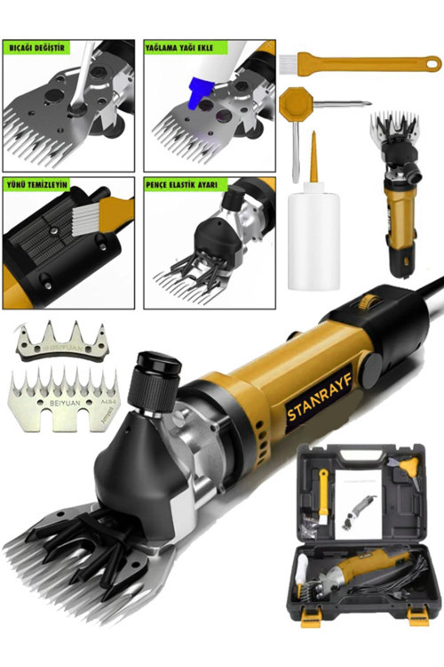 Alman Clipper 6900 W Çift Kartlı Çift Soğutuculu Koyun Keçi Kırkım Makinesi Bakır Sargılı Beiyuan