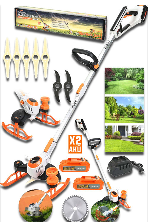 Alman Coper 798 Vf 30 Ah Fırçasız Motor Çift Akülü Dijital Ekran Ot Çalı Çim Biçme Tırpanı