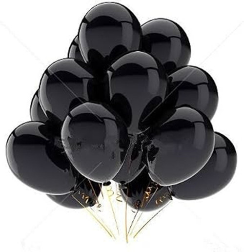 Benim Marifetlerim Metalik Siyah Balon 12 inch 25 Adet