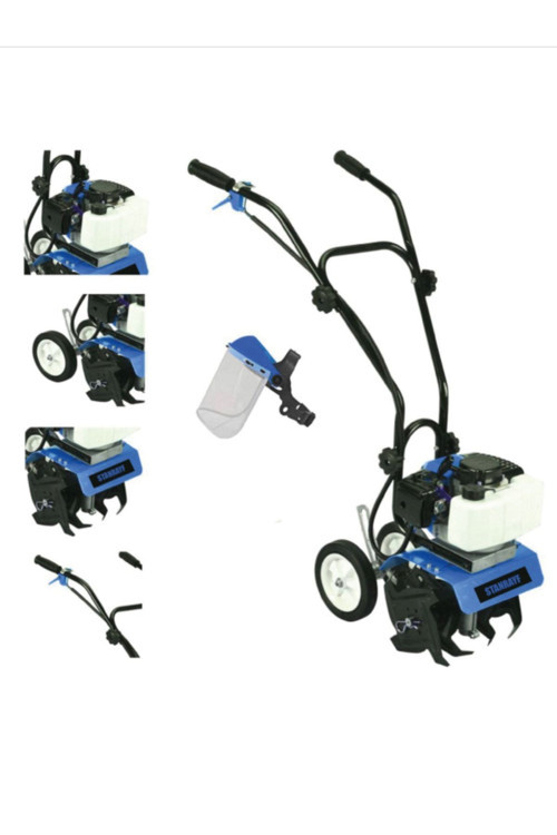 Benzinli Mini Çapalama Makinesi 9.9 Hp 75 Cc Magnezyum Karter Çift Egzozlu Çapalama
