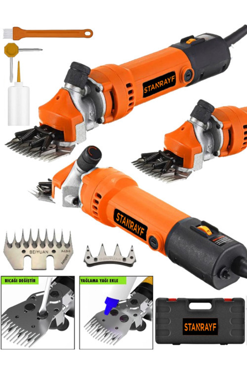 Alman 7500 W Çift Soğutma Çelik Şanzıman Devir Ayarlı Koyun Kırkma Makinesi Sürekli Kesime Uygun