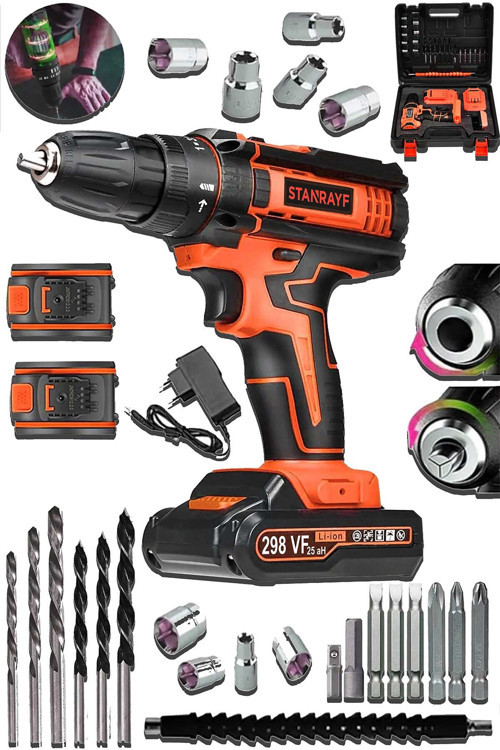 Alman Coper 288 Vf 25 Ah Bakır Sargılı Çelik Şanzıman Çift Akülü Vidalama Matkap