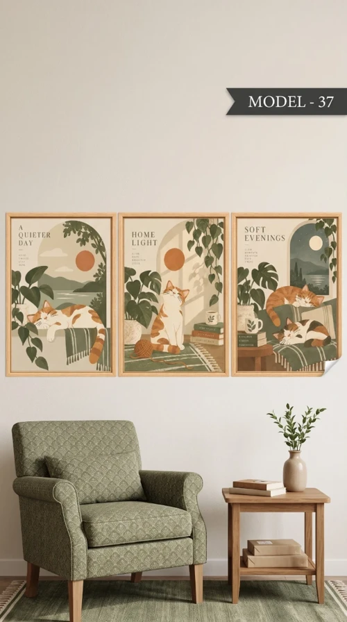 Statik Tutunma Özellikli Tablo - Poster Hayvan (Model- 37)
