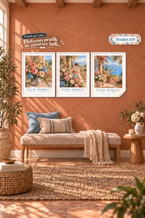 Statik Tutunma Özellikli Tablo - Poster Manzara (Model- 119)