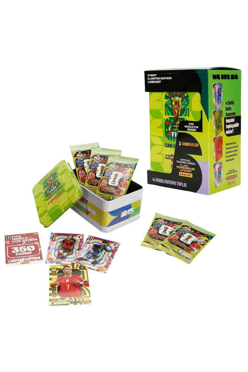 FIFA World Cup 2026 Adrenalyn XL Trading Card Metal Kutu - Yeşil Kutu