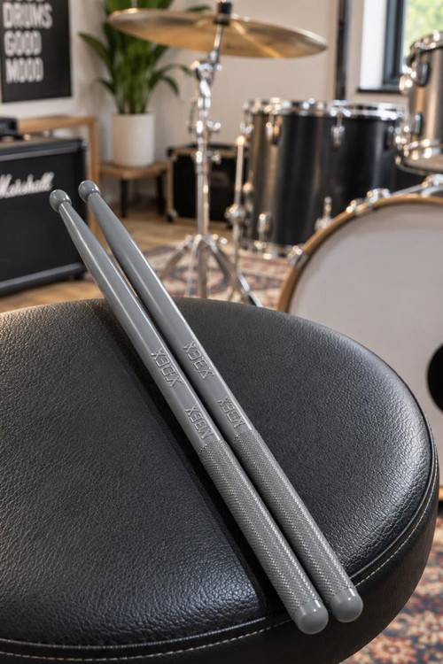 GFK-901GRY PRO 5A Profesyonel Kırılmaz Baget Fiber Karbon Drumsticks Gri Renk Davul Bateri Bageti