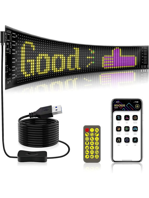 20X64 Matrix LED Panel Cama Yapışan Telefon Kontrollü LED Lamba