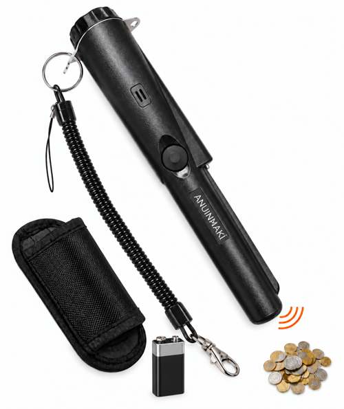 Pointer Siyah Altın Titreşimli Metal Dedektörü Pinpointer PİL + Çanta Hediye