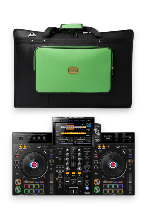 Xdj Rx3 Setup Için Uyumlu Çanta Soft Case Kılıf. Siyah Yeşil.