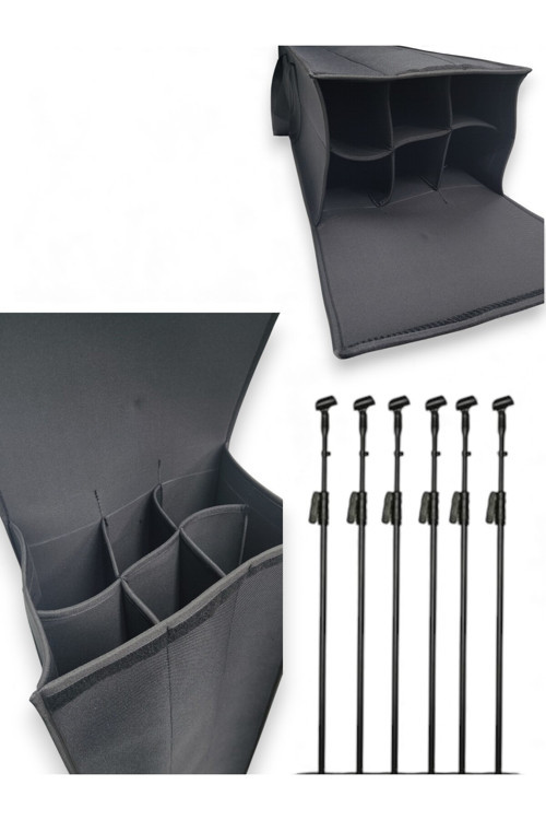 6 Lı Mikrofon Ayaklık Sehpası İçin Uyumlu Soft Case Çanta.