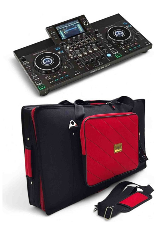 Denon Sc Live 4 Setup Için Uyumlu Soft Case Taşıma Çantası.Kırmızı.