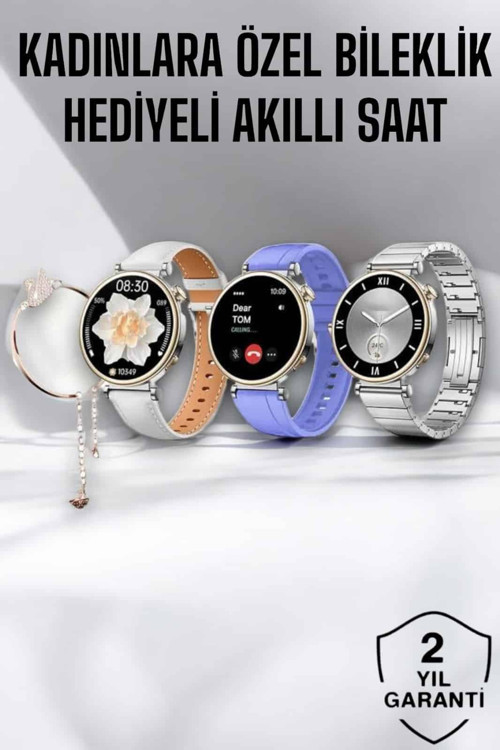 Akıllı Saat Bileklik Hediyeli Arama Cevaplayan Bluetooth Bağlantılı CZSW43AKILLISAAT2