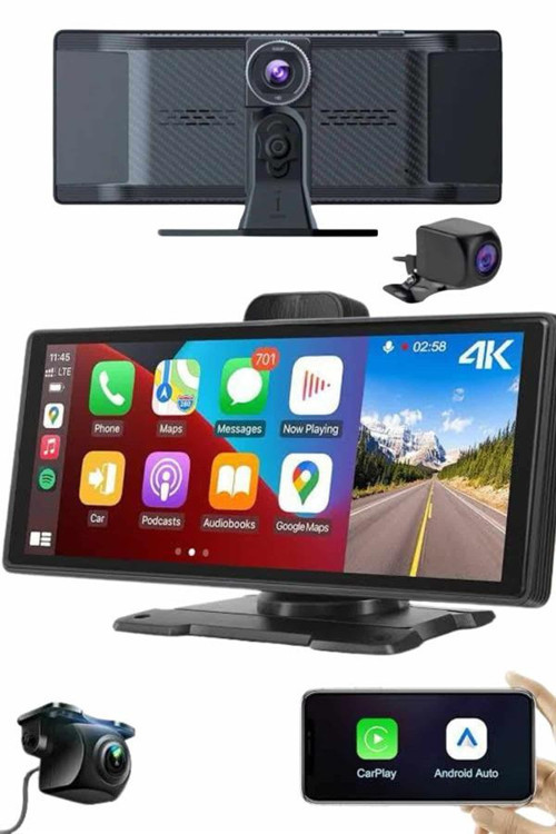 Android ve İOS Uyumlu Ön Arka Çift Kameralı Araç Ekranı Dokunmatik CarPlay UCZZZC1ÖNARKAKAMERASIIIII