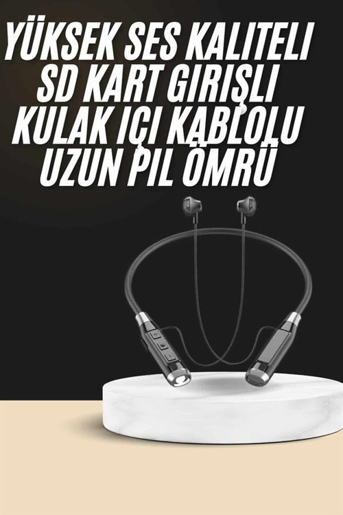 Boyun Bantlı SD Kart Girişli Yüksek Perfomanslı Bluetooth Kulaklık UCZZZHN120KULAKLIKKKKK3