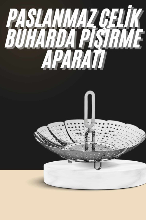Buharda Pişirme Haşlama Aparatı Açılır Kapanır Paslanmaz Çelik Sebze Haşlama CZZZZBUHARDAPİŞİRMEAPAR