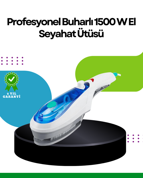 Taşınabilir Buharlı Ütü 1500W | Giysilerde Yanık Bırakmaz, Kokuyu Giderir TOBİÜTÜÜÜÜ-2