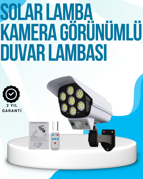 Kablosuz, Güneş Paneliyle Şarj Olan Dış Mekan Lambası – 8-10 Saat Aydınlatma Süresi ZZKAMERAGÖRÜNÜML