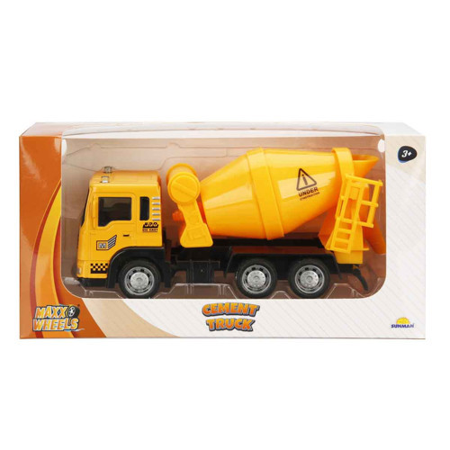 Maxx Wheels 1:55 Ölçek Metal Kafalı Çek Bırak Beton Mikseri