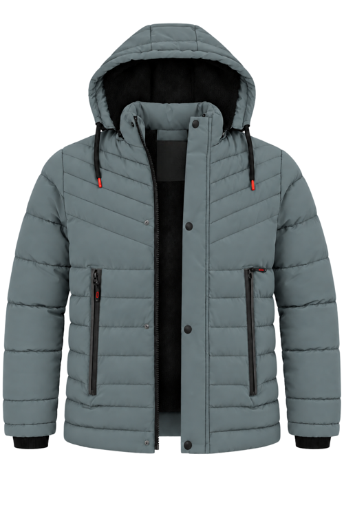 Erkek Su Yeşili Erkek Outdoor Su Geçirmez Kapüşonlu Kışlık Kaban – Rüzgar ve Yağmura Dayanıklı Mont&Kaban