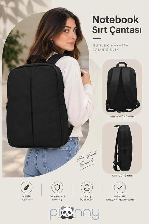 Notebook Sırt Çantası - Siyah