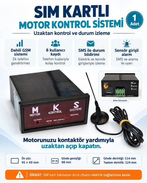 GSM Sim Kartlı Uzaktan Kontrol ve İzleme Modülü Telefon İle Uzaktan Kumanda Cihazı 1no 6A Kontak