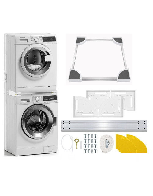Electrolux Uyumlu Ayarlanabilir Çamaşır ve Kurutma Makinesi Uyumlu Birleştirme Aparatı (İstif Kiti - İnox)