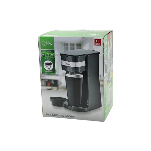 FİLTRE KAHVE MAKİNESİ ELEKTRİKLİ 700W 400ML=PORTATiF ÇELİK BARDAK=2-SAAT SICAK TUT YIKANIR FİLTRE KC
