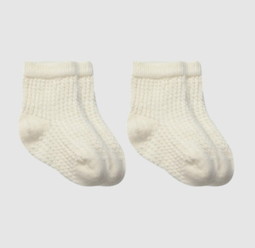 Kabartma Prinç Penye Soket Çorap 2li 10152 Naturel 12-24 Ay