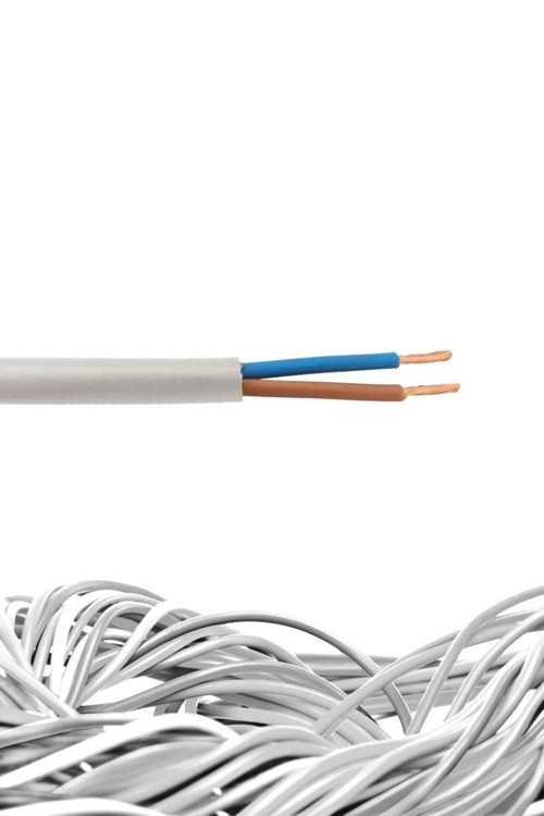 2X0,75 Ttr Kablo Metre Seçenekli (Beyaz) 12Mt
