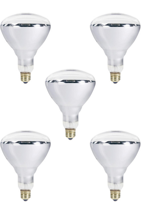 (5 Adet) 250W Kızılötesi Isıtıcılı Hayvan Isıtma Ve Kuluçka Lambası (Sarı Işık) E27 (Kalın Duy)