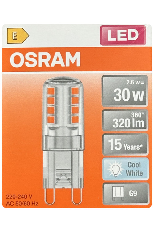 (1 Adet) 2,6W (30W) 4000K (Ilık Beyaz) G9 Duylu Led Kapsül Ampul