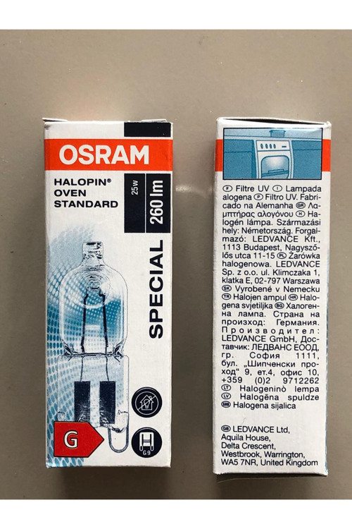 2 Adet G9 25W=260 Lümen Fırın Lambası