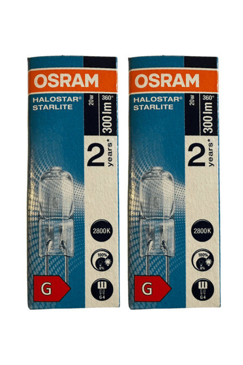 64425S Halostar Starlite 20W 12V 2800K (Sarı Işık) G4 Duylu Halojen Ampul (2 Adet)