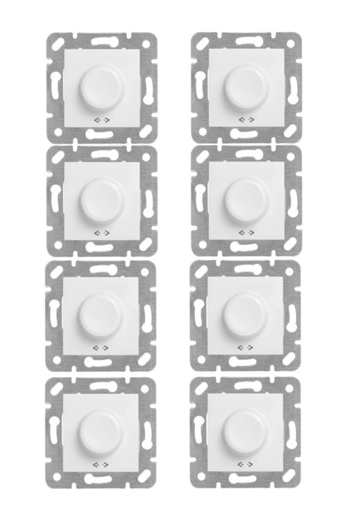 Kare Rotatif Dimmer R 40-600W Beyaz (Çerçeve Dahil) 90967047 (8 Adet)