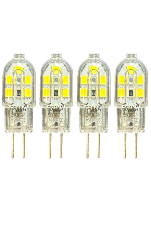 (4 Adet) Osaka 2W Beyaz Işık (6500K) G4 Duylu (İğne Bacak) Led Kapsül Ampul