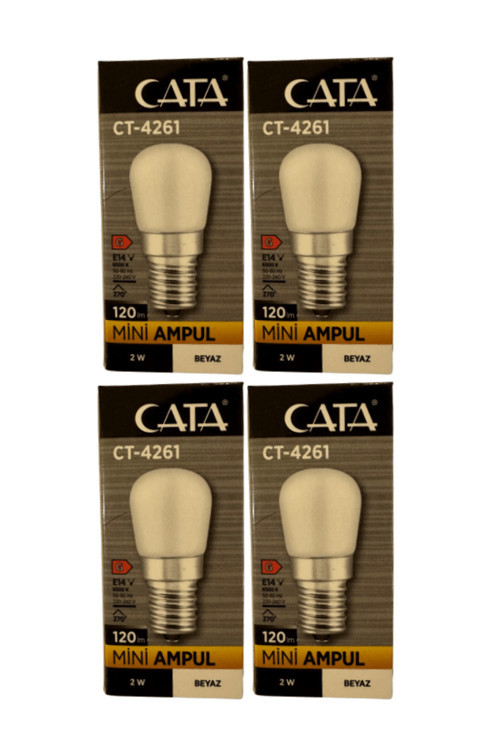 Ct-4261 2W 6500K (Beyaz Işık) E14 Duylu Mini Led Ampul (4 Adet)