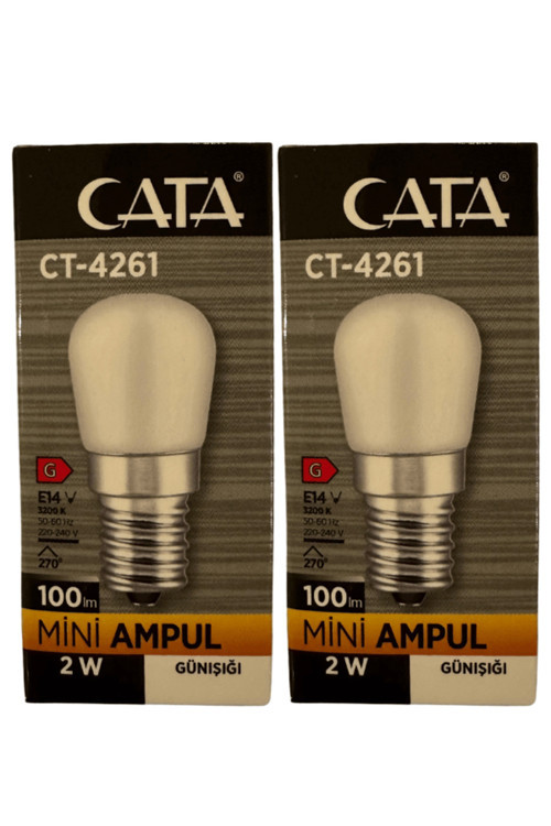 Ct-4261 2W 3200K (Günışığı) E14 Duylu Mini Led Ampul (2 Adet)
