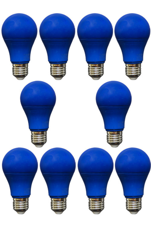 (10 Adet) Osaka 10W Mavi Işık E27 Duylu (Kalın Duy) Led Ampul