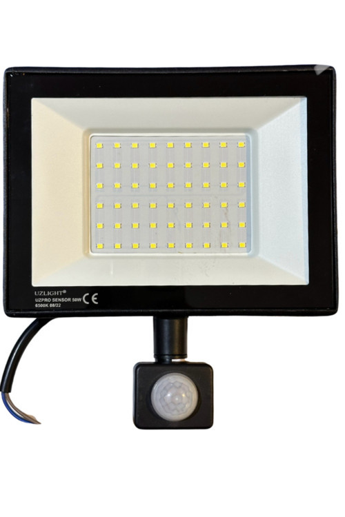 50W 6500K (Beyaz Işık) Sensörlü Led Projektör